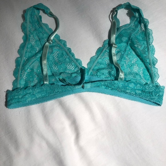 Honeydew lacy turquoise bralette - Picture 2 of 2